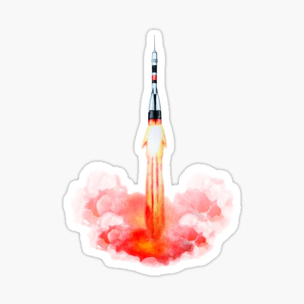 Rocket Ship Stickers Redbubble