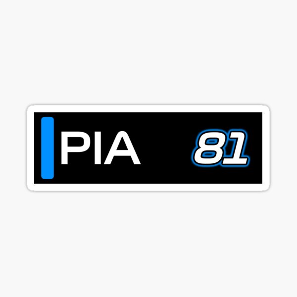 Formula Oscar Piastri Alpine Number Tv Graphic Sticker For