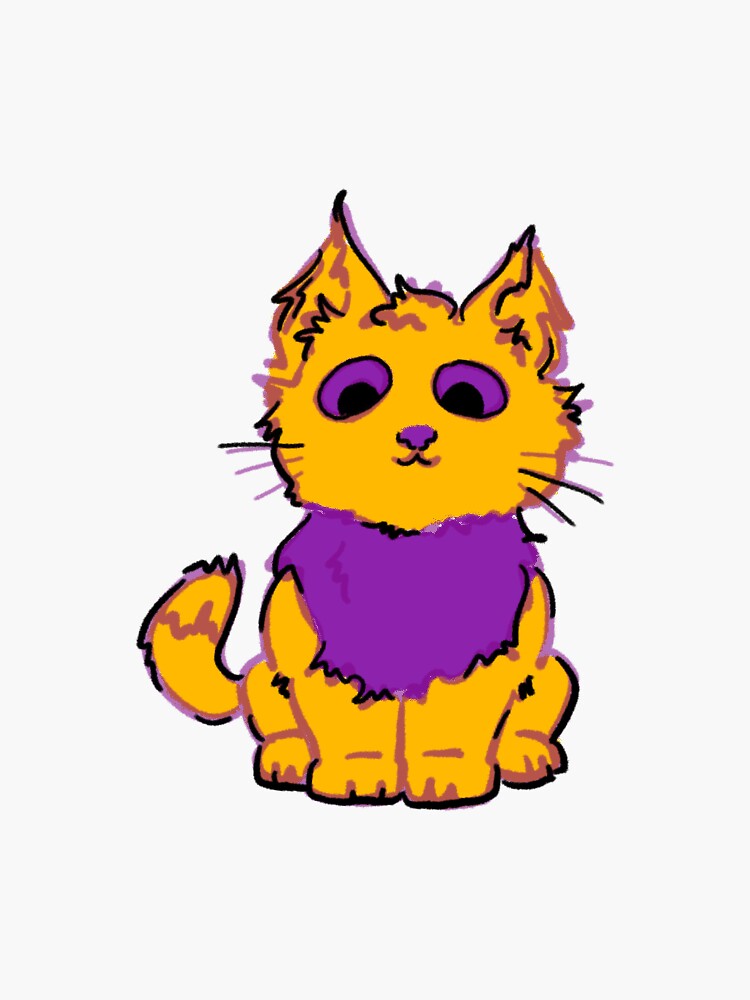 Cute Intersex Cat Sticker For Sale By Sunflowerbro Redbubble