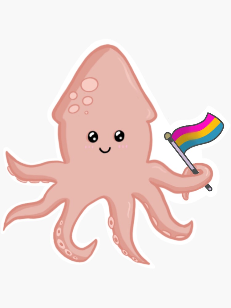 Pink Pan Pride Squid Sticker For Sale By Thesquidinc Redbubble