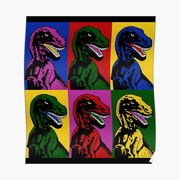 Dinosaur Pop Art Poster For Sale By Yfarley718 Redbubble