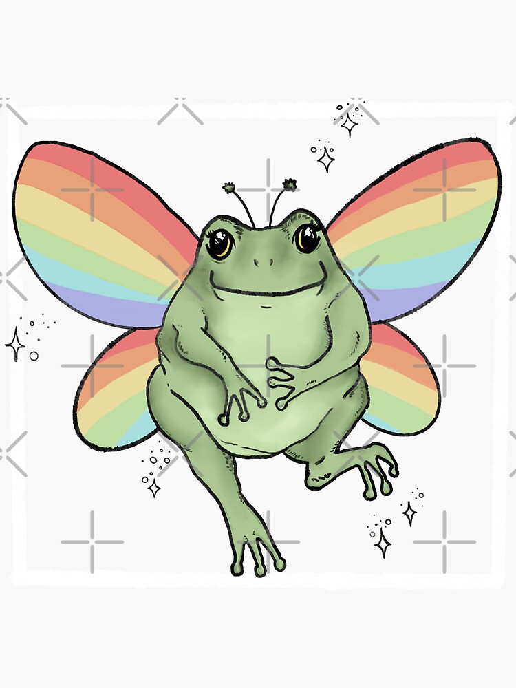 Pride Frog Sticker For Sale By Janinadraws Redbubble