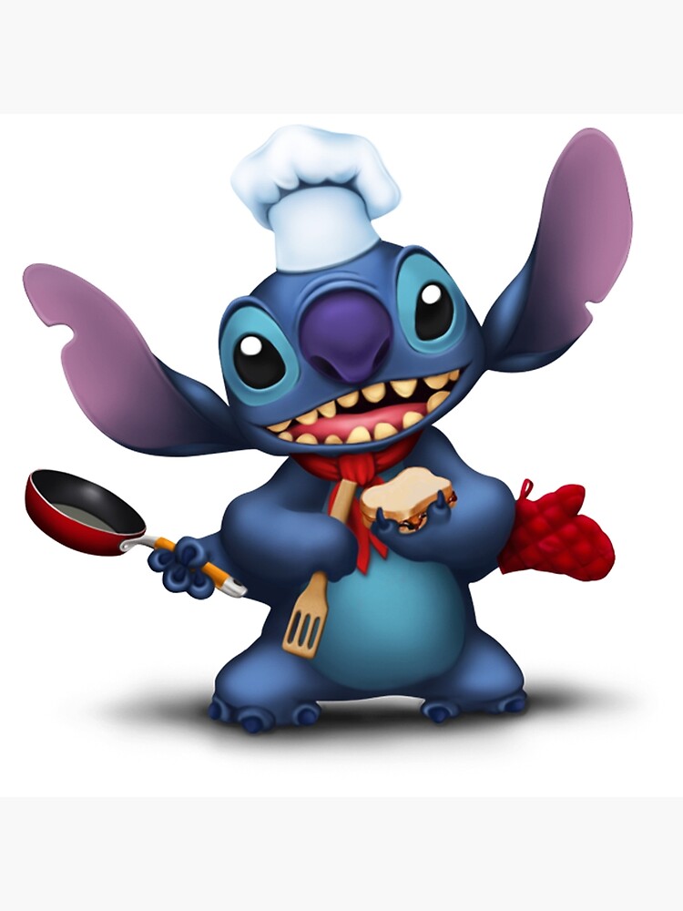 Stitch Chef Poster For Sale By Furqont Redbubble