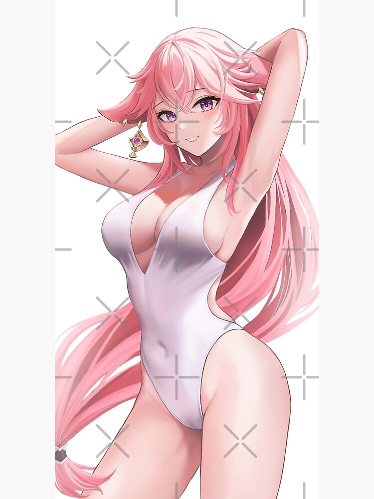 Yae Miko Hot Waifu Genshin Impact Poster For Sale By Bingjilin