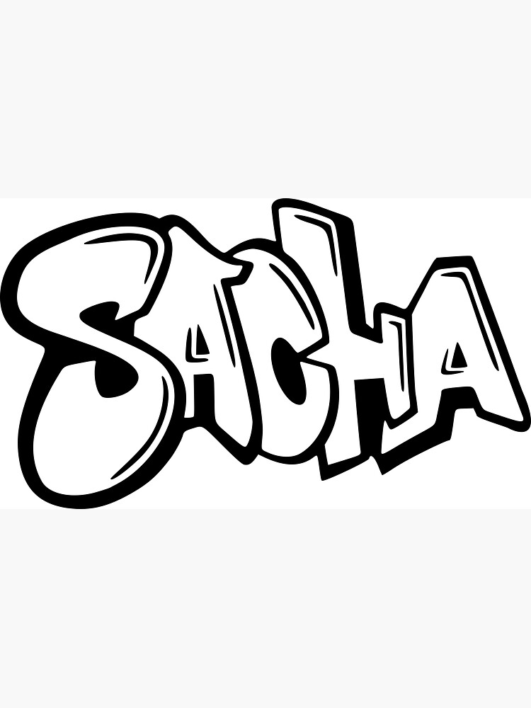 Sacha Graffiti Name Design Sticker For Sale By NameThatShirt