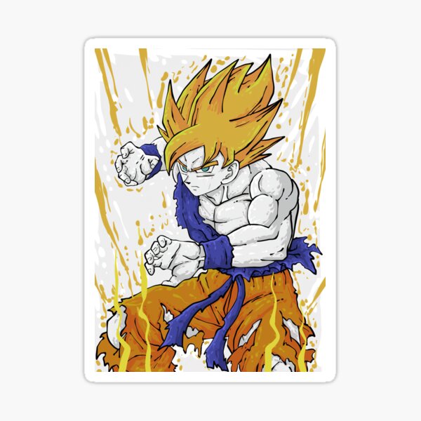 Goku Super Saiyan Sticker For Sale By Johnrobertson Redbubble