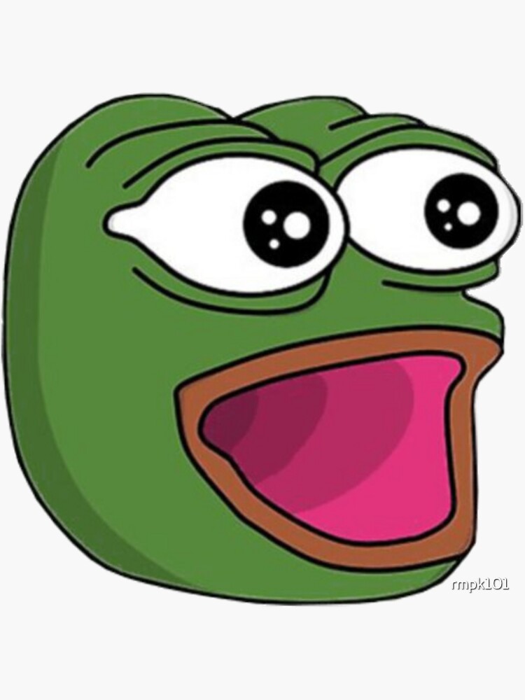 Poggers Emote Peepo Pepega Twitch Discord Frog Sticker By Rmpk101