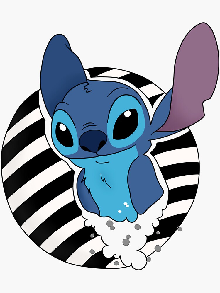 Stitch Sticker For Sale By Furqont Redbubble