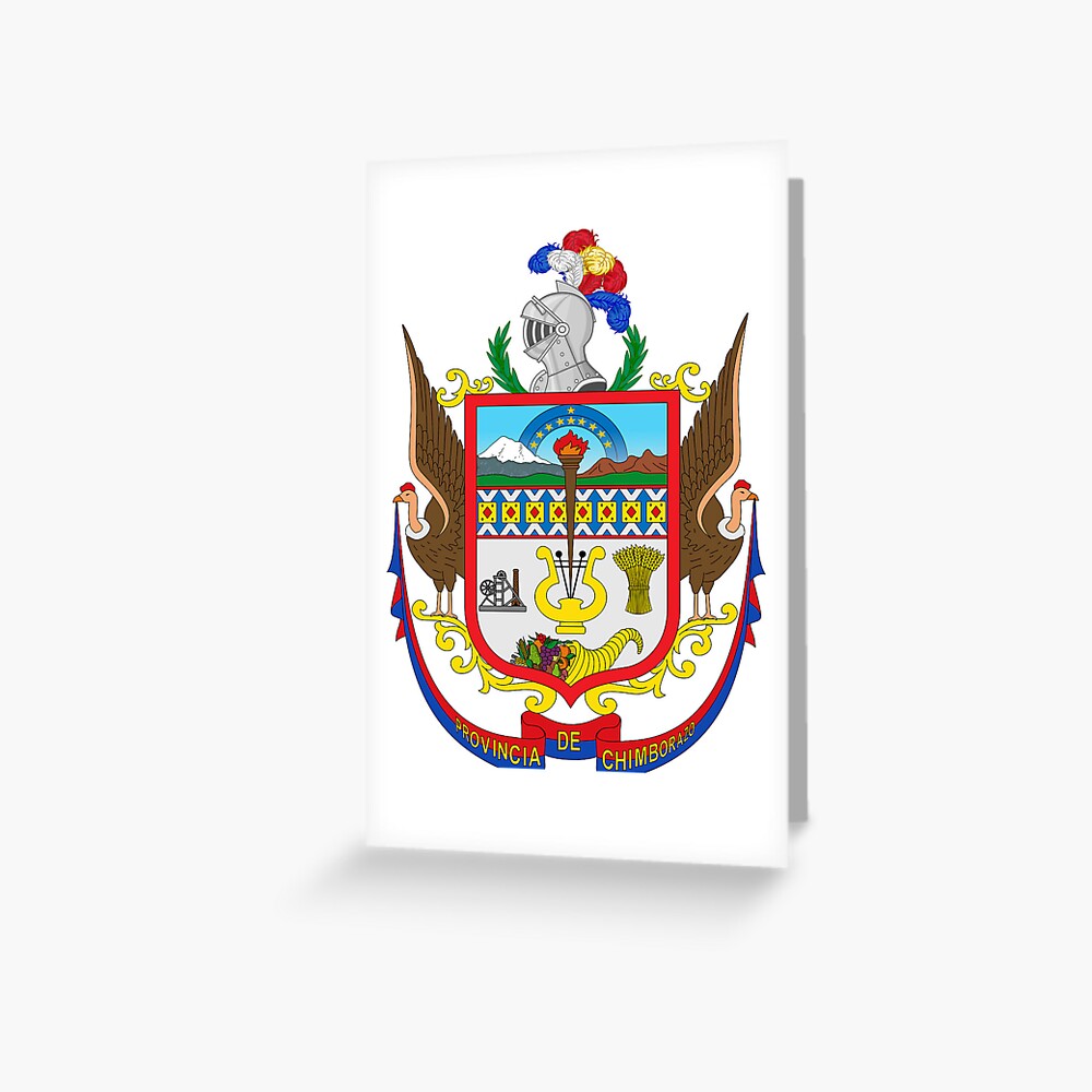 Tarjetas de felicitación Escudo de armas de la provincia de Chimborazo