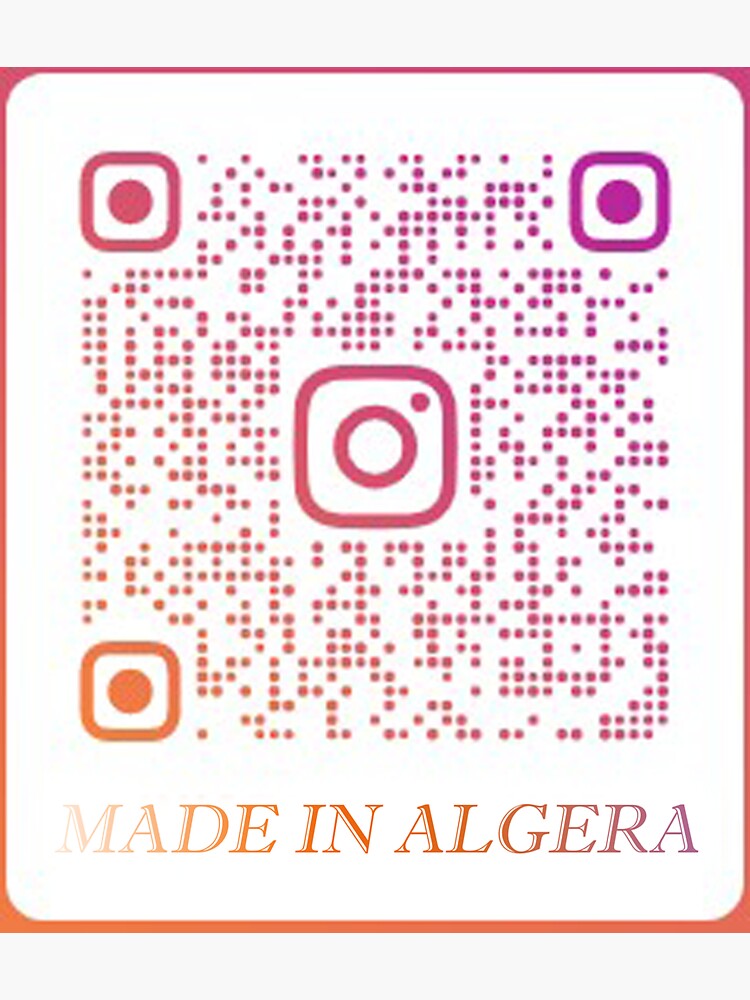 Made In Algeria QR Code Sticker For Sale By Griniamine Redbubble