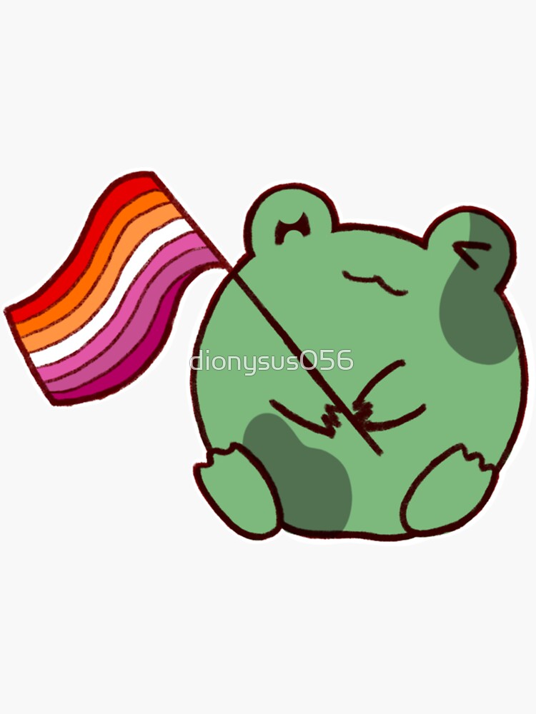 Pride Frogs Lesbian Pride Flag Sticker For Sale By Dionysus056