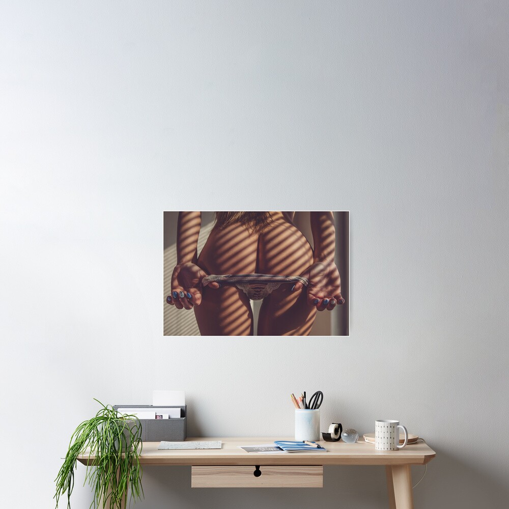 Seductive Bottomless Hot And Sexy Woman Female Nude Model Poster For