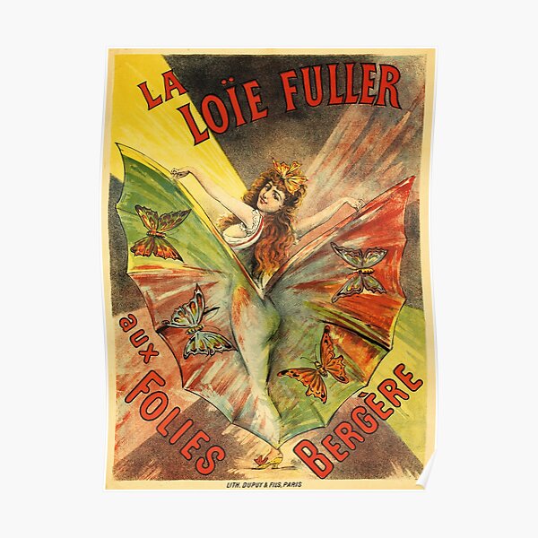 Folies Bergere La Loie Fuller Vintage French Theater Poster