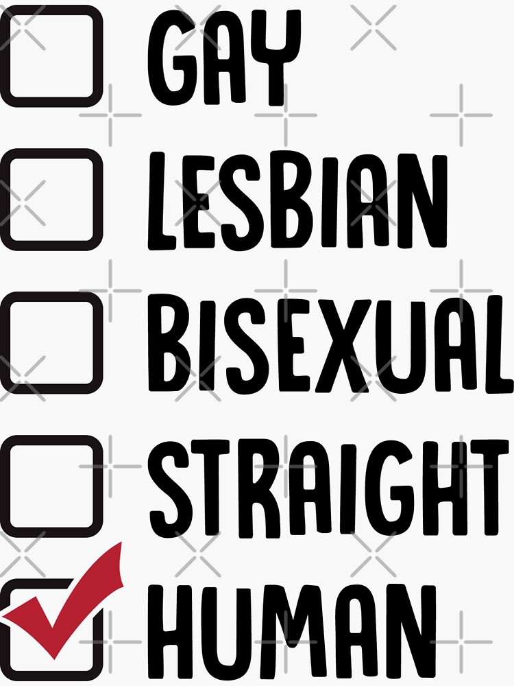 Gay Lesbian Bisexual Straight Human Sticker For Sale By Arteesarts