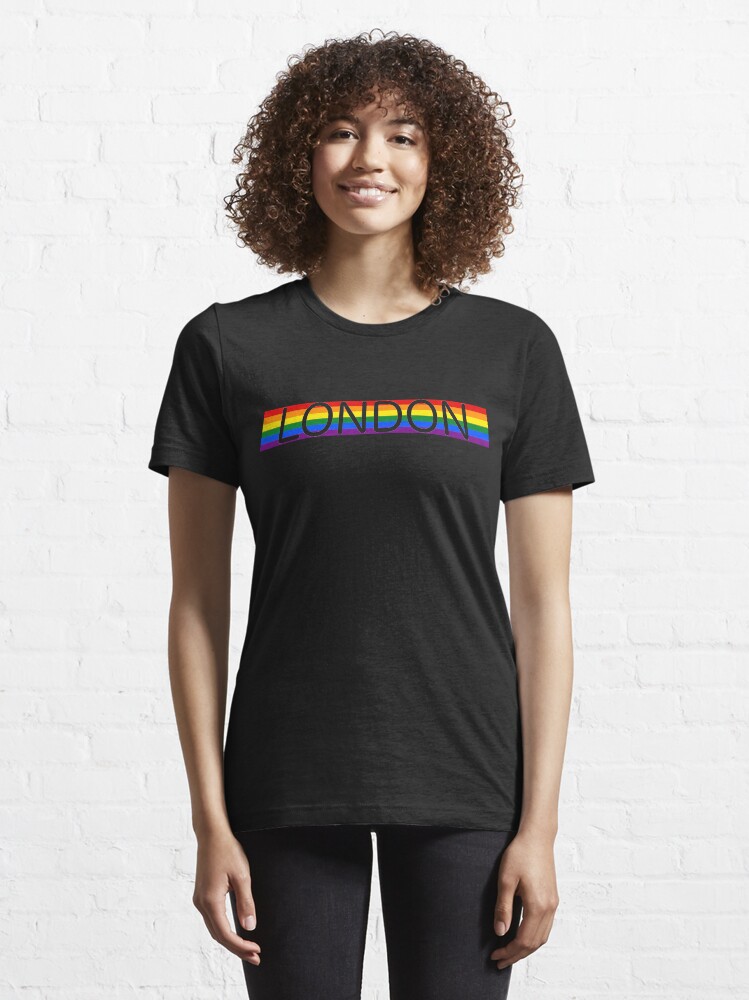 London Pride Gay Pride Rainbow Stripe Text T Shirt By Podartist