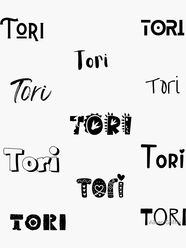 Tori Stickers In 10 Different Fonts Sticker For Sale By Magleen