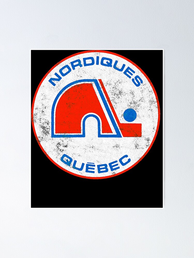 Quebec Nordiques Worn Logo Old Time Hockey Teams Poster For Sale