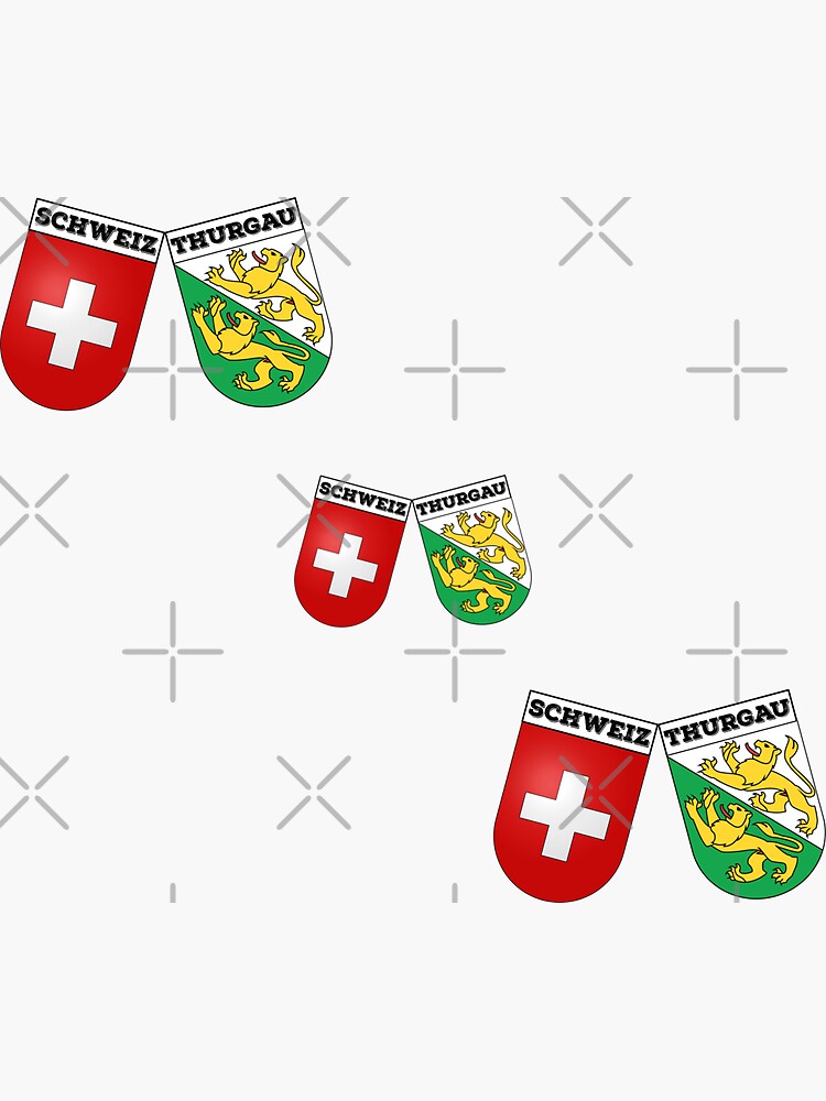 Thurgau Schweiz Switzerland Cantons Coat Of Arms X Sticker By