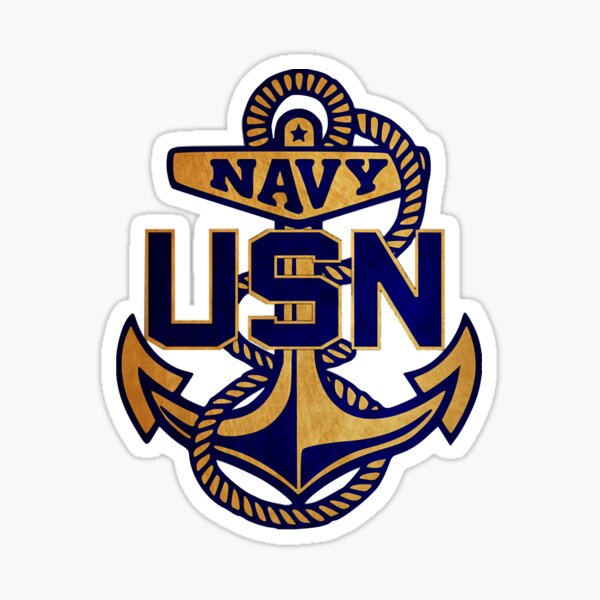 Navy Usn Anchor Sticker For Sale By Hansi Redbubble