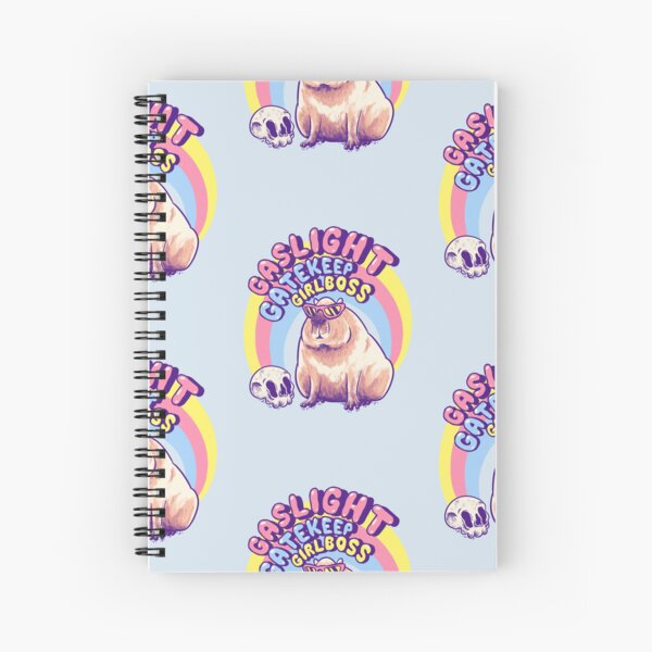 Cuaderno De Espiral Gaslight Gatekeep Girlboss Cool Capybara Momcore