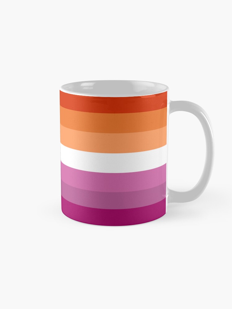 Orange Magenta Lines Lesbian Pride Flag Butch Femme Pride Flag