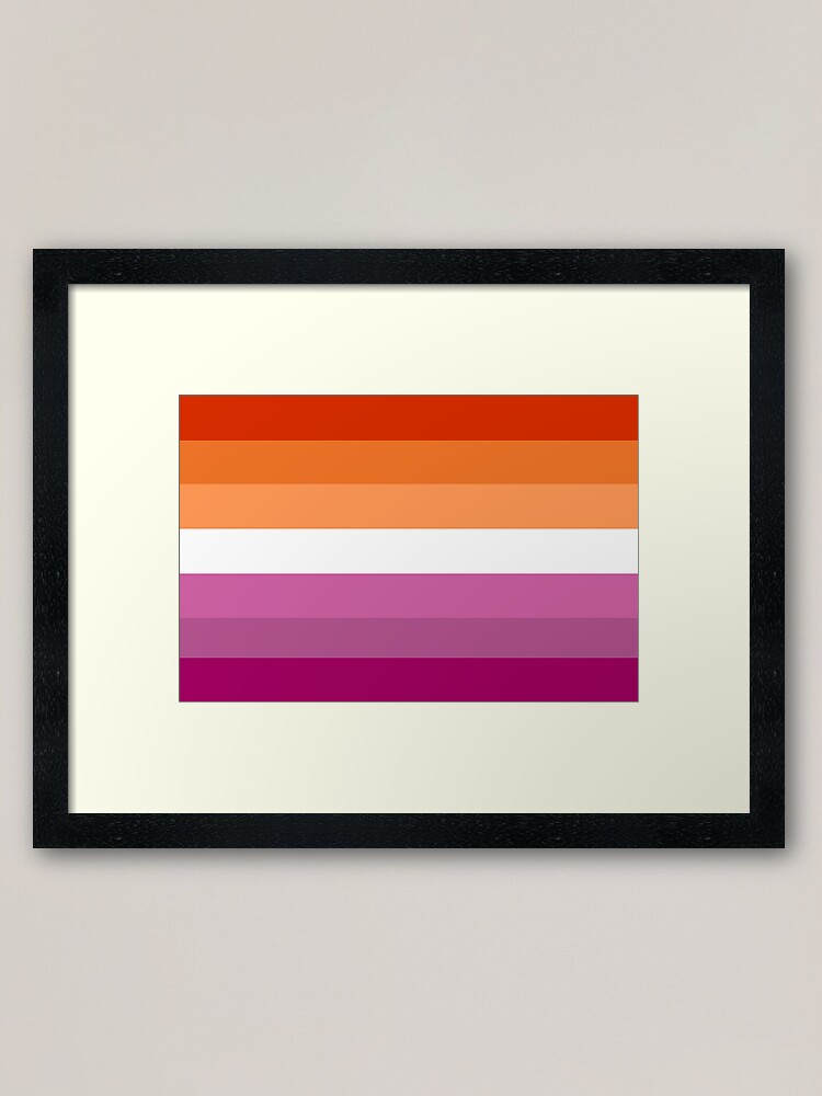 Orange Magenta Lines Lesbian Pride Flag Butch Femme Pride Flag