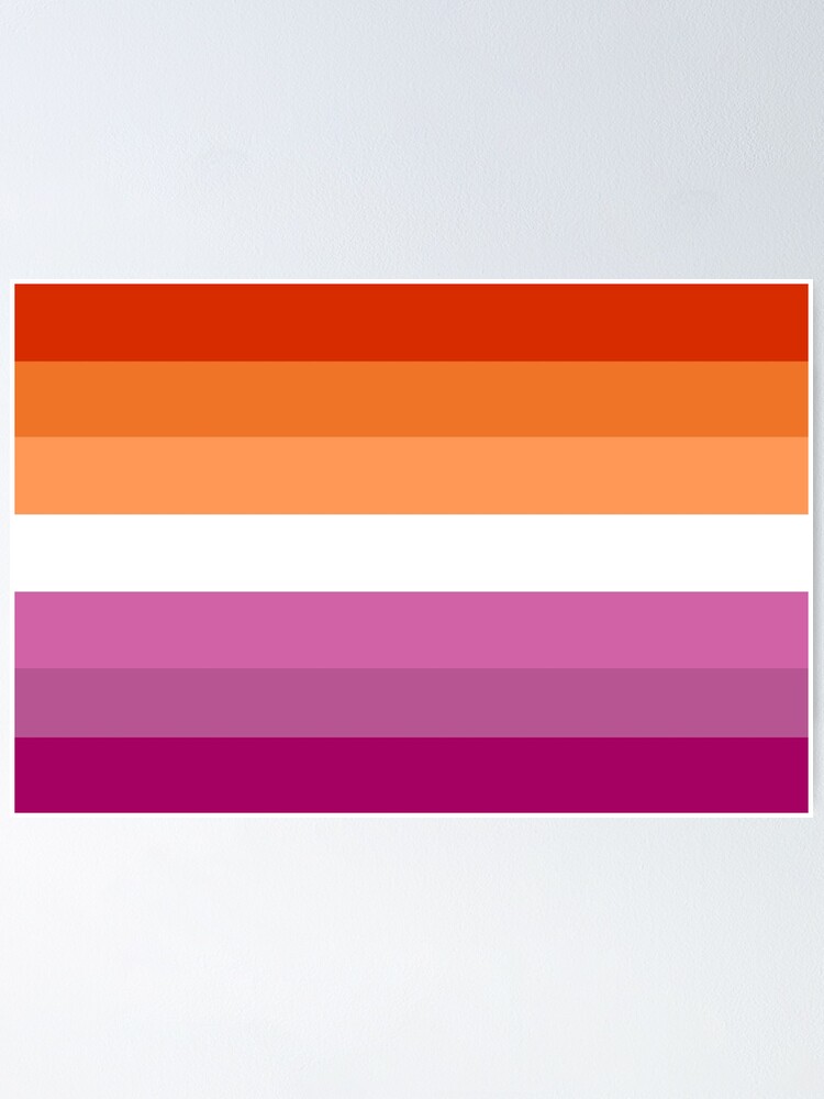 Orange Magenta Lines Lesbian Pride Flag Butch Femme Pride Flag