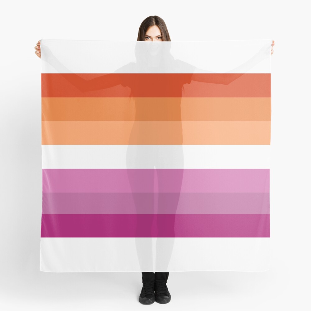 Orange Magenta Lines Lesbian Pride Flag Butch Femme Pride Flag