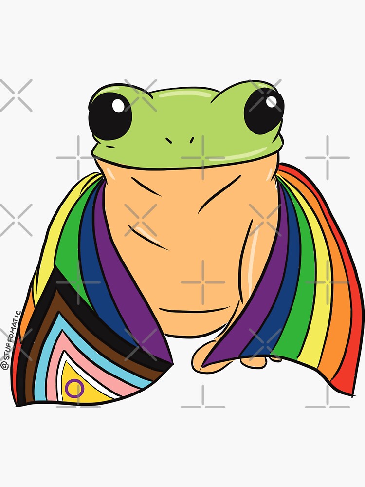 Intersex Pride Frog Sticker For Sale By Niloneye Redbubble