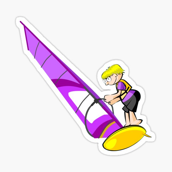 Windsurf Summer Cartoon Sticker By MegaSitioDesign Redbubble