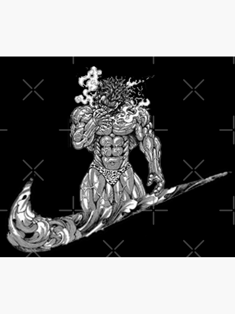 Yujiro Hanma From Anime Baki Hanma The Grappler Manga Logo For Otaku