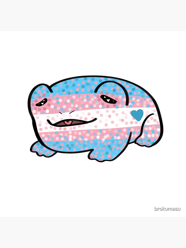 Confetti Trans Pride Frog Poster For Sale By Brokumasu Redbubble