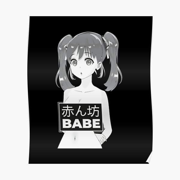 Aesthetic Manga Naked Kawaii Naked Pigtails Poster For Sale By