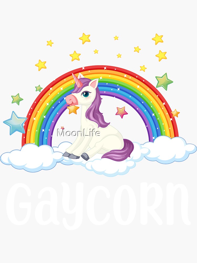 Gay Unicorn Gaycorn Pride Flag Lgbt Unicorn Pride Month Gift Sticker