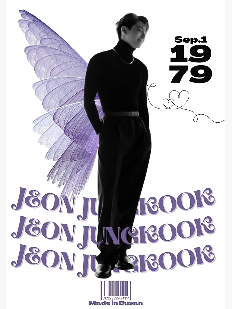 Bts Jeon Jungkook Purple Butterfly Edit Poster For Sale By Glacieux