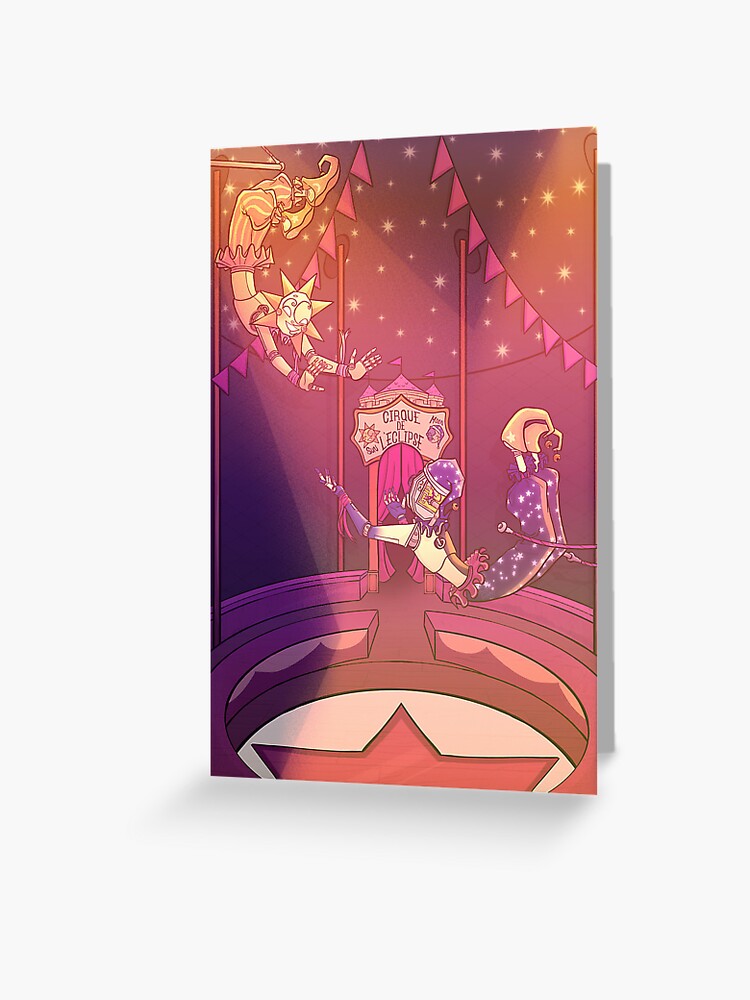 Fnaf Sun And Moon Greeting Card For Sale By Peachpoppp Redbubble