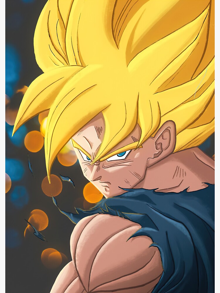 Goku Portrait Sticker For Sale By Kalebvidal Redbubble