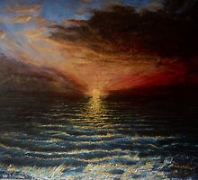Sandy Hook Sunset by Yianni Digaletos
