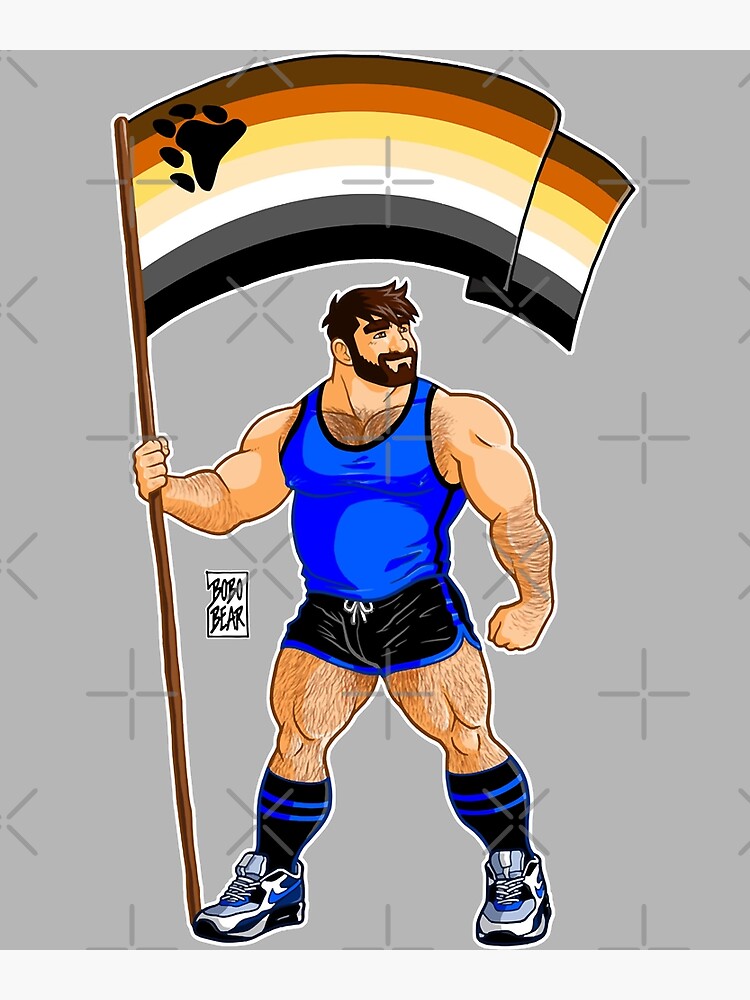 Rose Tribe Muscular Giant Adam Likes Bear Pride Flag Classic Fans