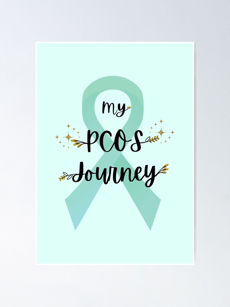 Póster My PCOS Journey Classic Conciencia de la cinta verde azulado