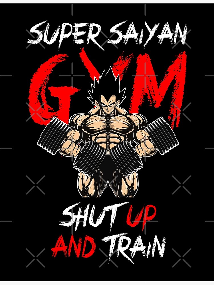 Poster Dbz Prince Majin Vegeta Gym Tais Toi Et Entra Ne Toi Dragon