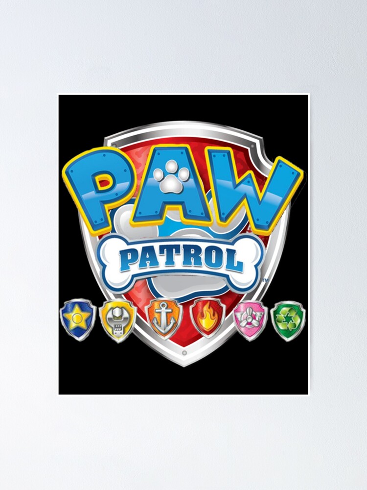 Paw Patrol Characters Poster For Sale By Printdesignzf Redbubble