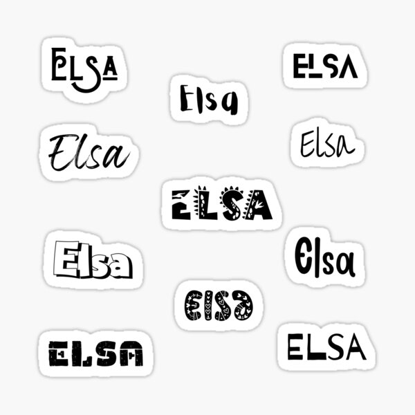 Elina Stickers In Different Fonts Sticker For Sale By Magleen