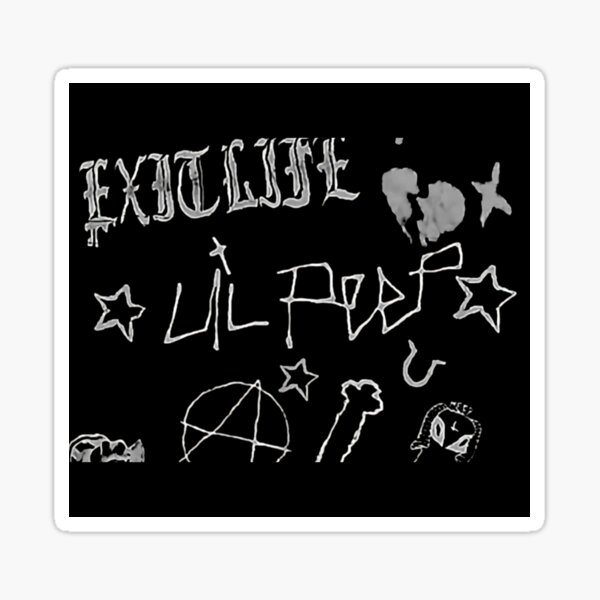 Lil Peep Tattoo Pack Compilation Sticker For Sale By Robertoha Redbubble