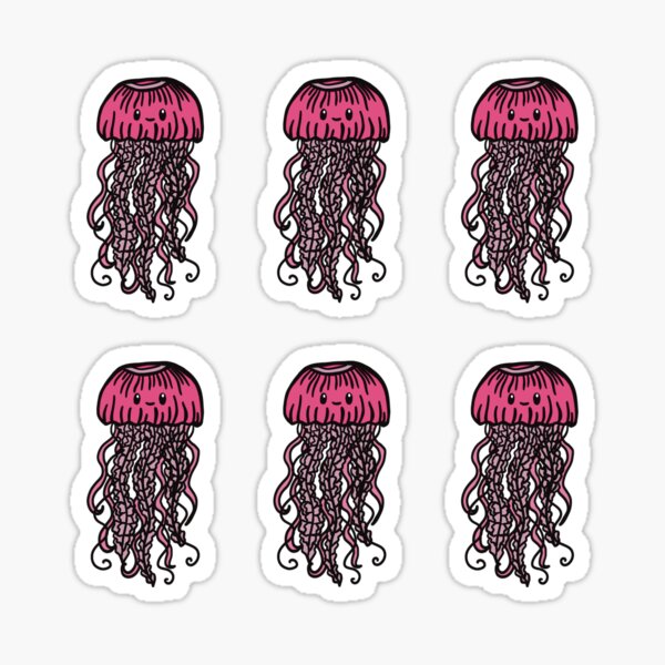 Cute Jellyfish Sticker Pack Sticker For Sale By Sophianedda Redbubble