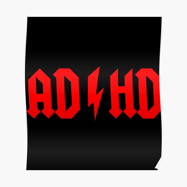 Adhd Or Acdc Play On Words Acdc Themed T Shirt Essential T Shirt