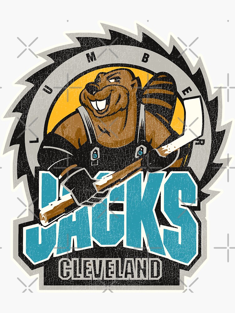 Cleveland Lumberjacks Retro Defunct Ice Hockey Sticker For Sale By