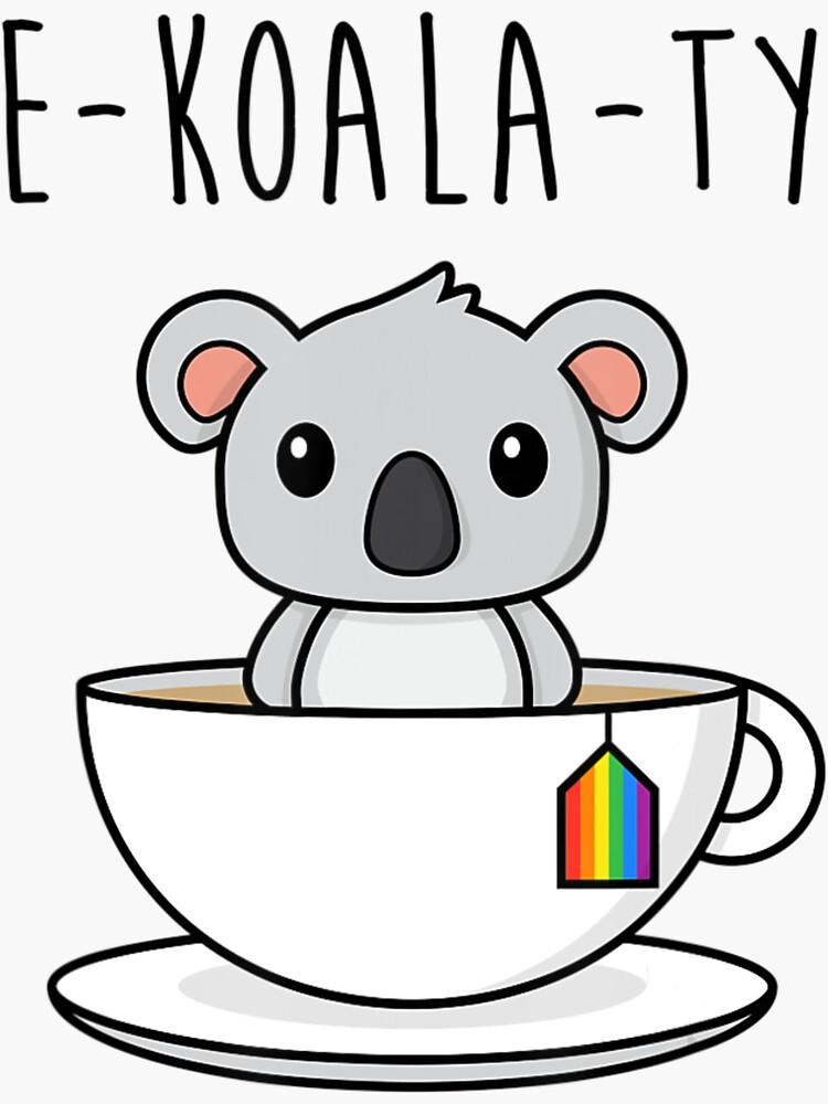 Rainbow Flag Koala Pun Cute Gay Pride Lgbt Sticker For Sale By