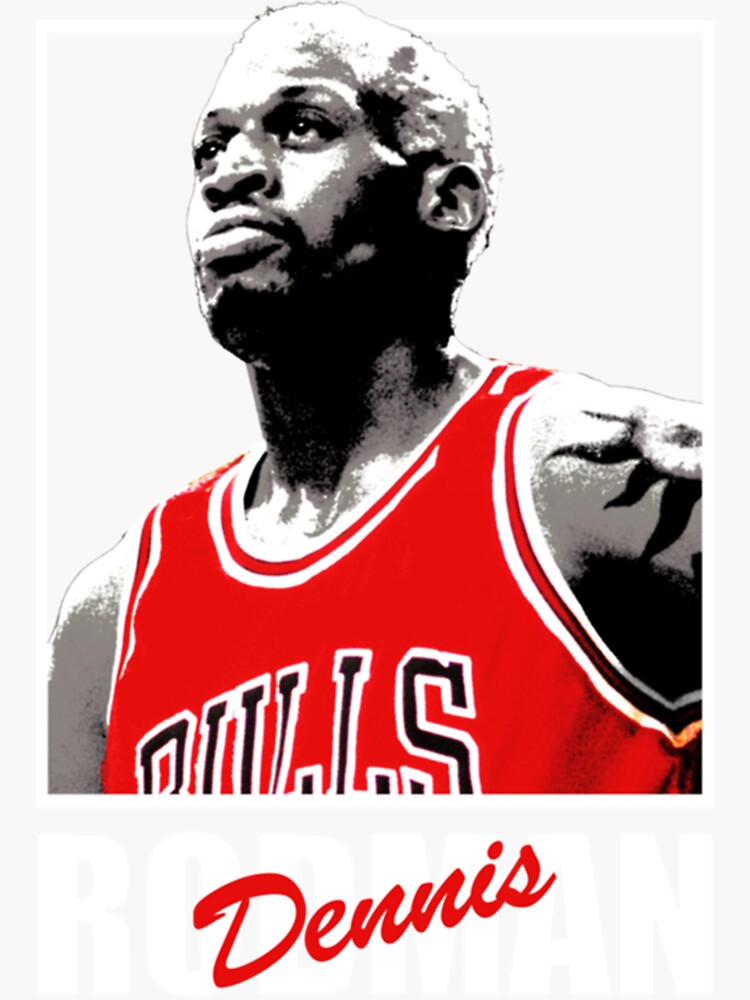 Dennis Rodman Fan Art Sticker For Sale By Jessicashe Redbubble