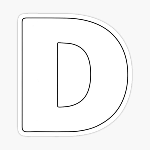 Capital Letter D Matching Group Letters Alphabet Costume Sticker For